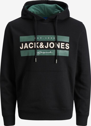 JACK & JONES Sweatshirt 'Friday' in smaragd / schwarz / weiß, Produktansicht