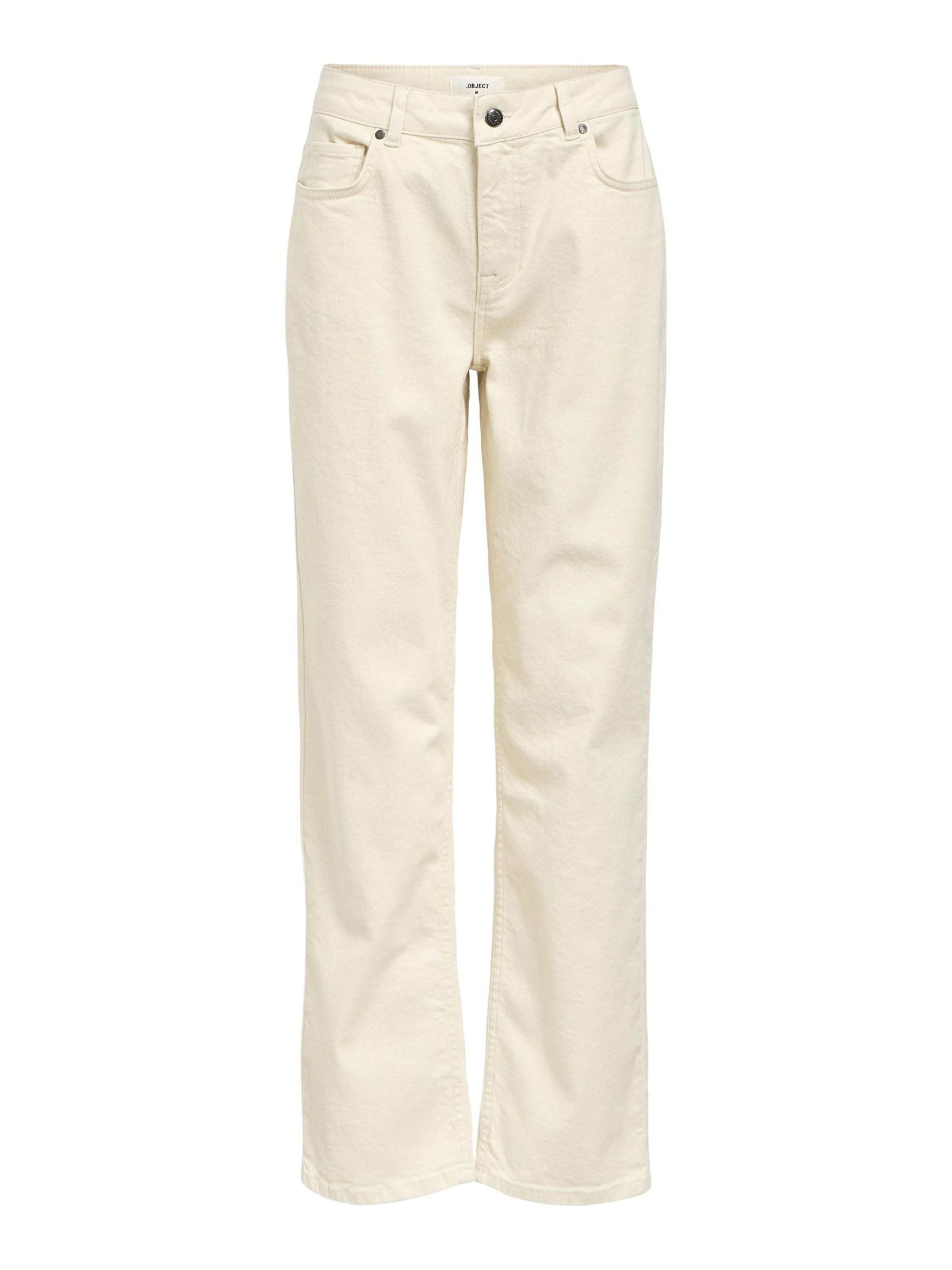 OBJECT Regular Jeans 'OBJSava Ellen' in Beige: Vorderseite