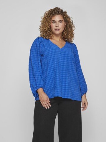 EVOKED Blouse in Blauw: voorkant