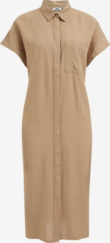 WE Fashion Shirt dress in Beige: front