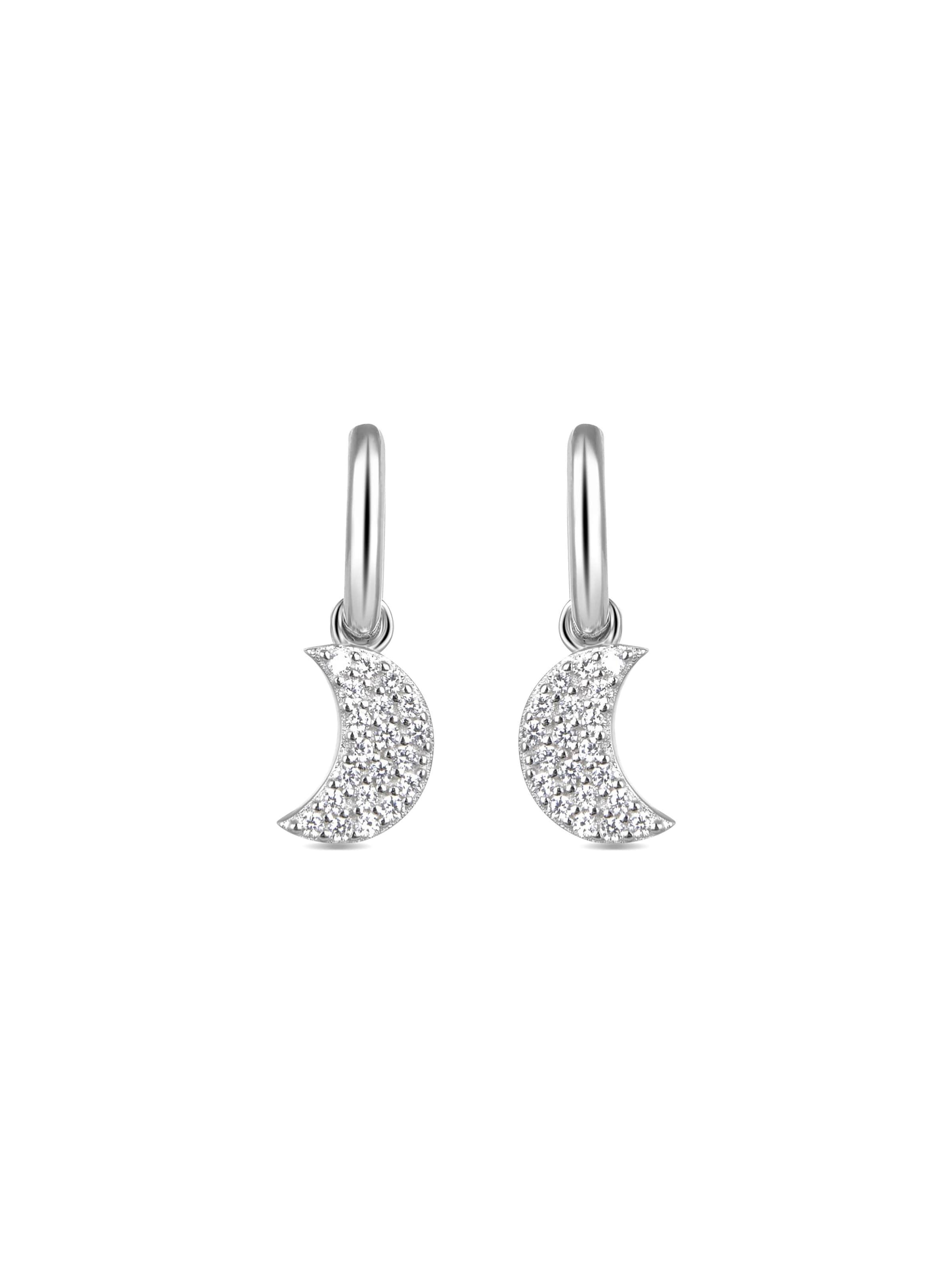 Luxenter - Pendientes 'Lisvau' en plata: frente