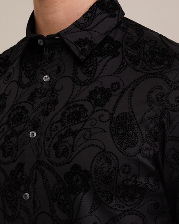 melns WE Fashion Slim fit Biroja krekls