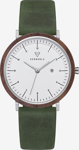 Kerbholz Analog Watch 'Amelie' in Green: front