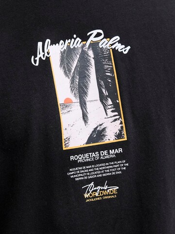T-Shirt 'JORALMERIA PALMS' JACK & JONES en noir