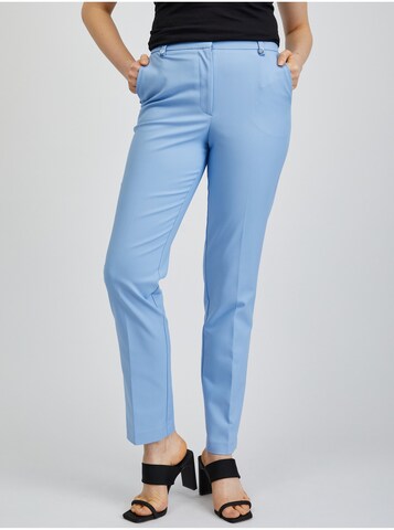 Orsay Slim fit Pleated Pants in Blue: front