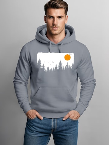 Neverless Sweatshirt 'Forest' in Grau