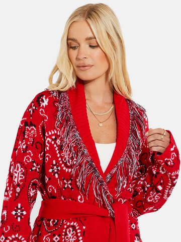 Threadbare Knit cardigan in Red