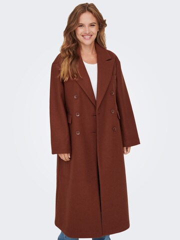 Manteau mi-saison 'OLIVIA' ONLY en marron : devant