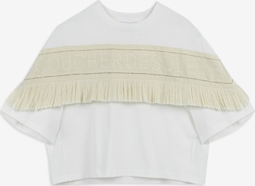 T-shirt Twist en beige : devant