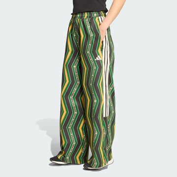 ADIDAS SPORTSWEAR Wide leg Sportbroek 'Adidas x FARM' in Zwart: voorkant