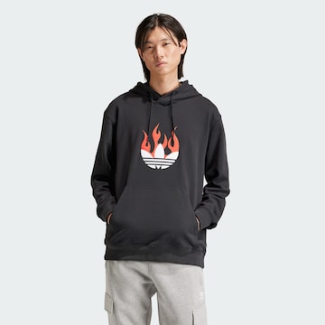 ADIDAS ORIGINALS Sweatshirt 'Flames' in Schwarz: predná strana