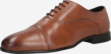 BURTON MENSWEAR LONDON Lace-Up Shoes in Brown: front