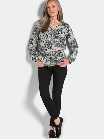 Goldner Bluse in Schwarz: Vorderseite