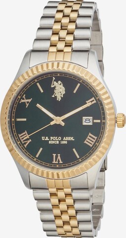 U.S. POLO ASSN. Analoog horloge 'Brandon Steel' in Geel: voorkant