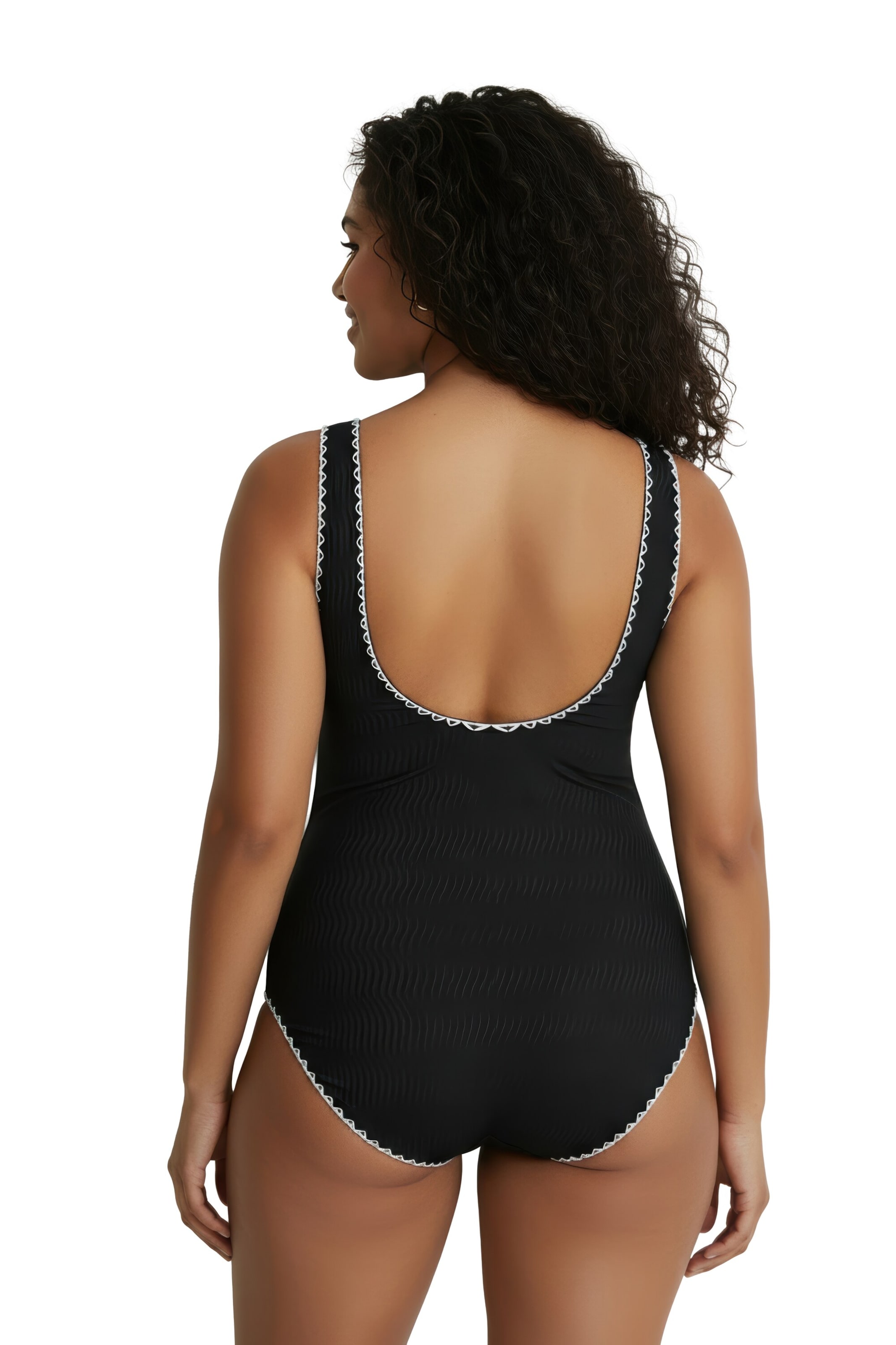 Ulla Popken Badpak in Zwart