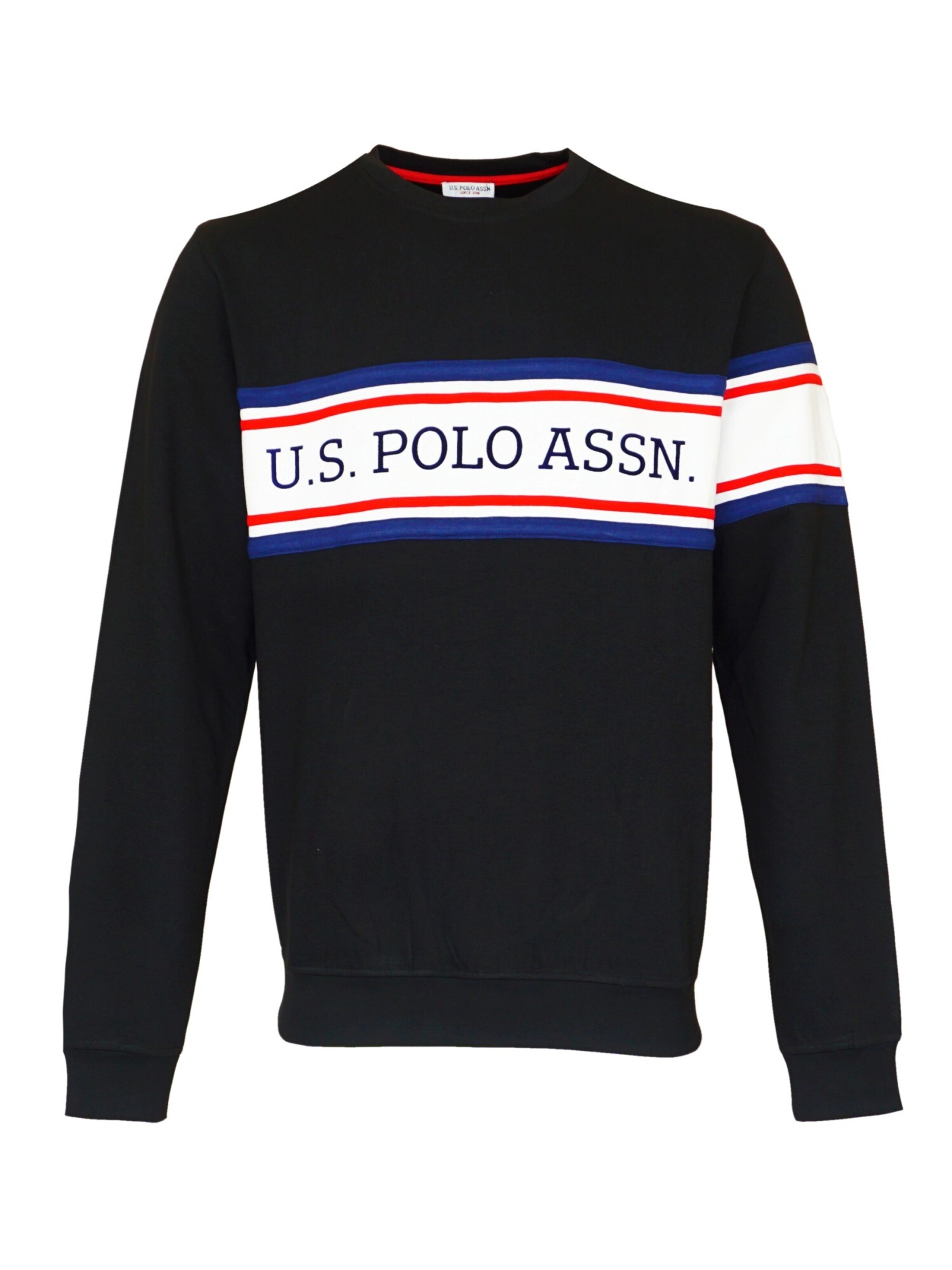 US Polo Pullover in Schwarz: Vorderseite