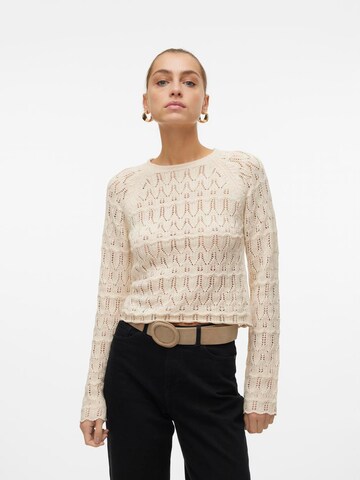 Pull-over VERO MODA en beige : devant