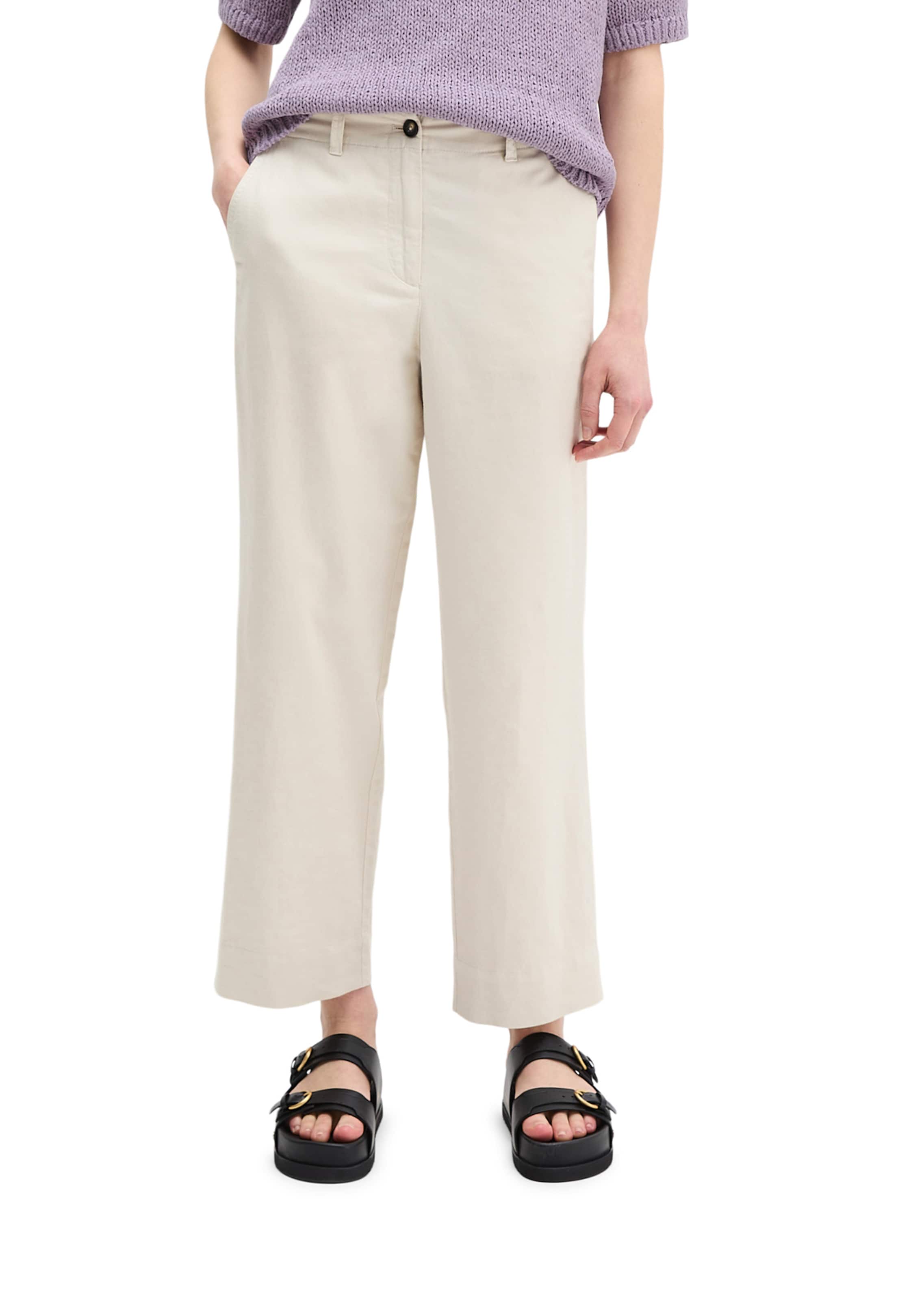 Loosefit Pantalon chino 'Lande' Marc O'Polo en gris : devant