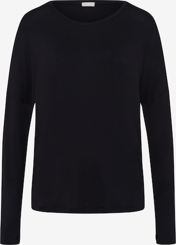 Hanro Longsleeve 'Yoga' in Schwarz: Vorderseite