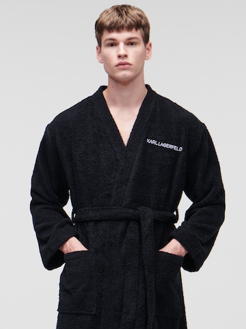 Karl Lagerfeld Bathrobe long 'Ikonik 2.0' in Black