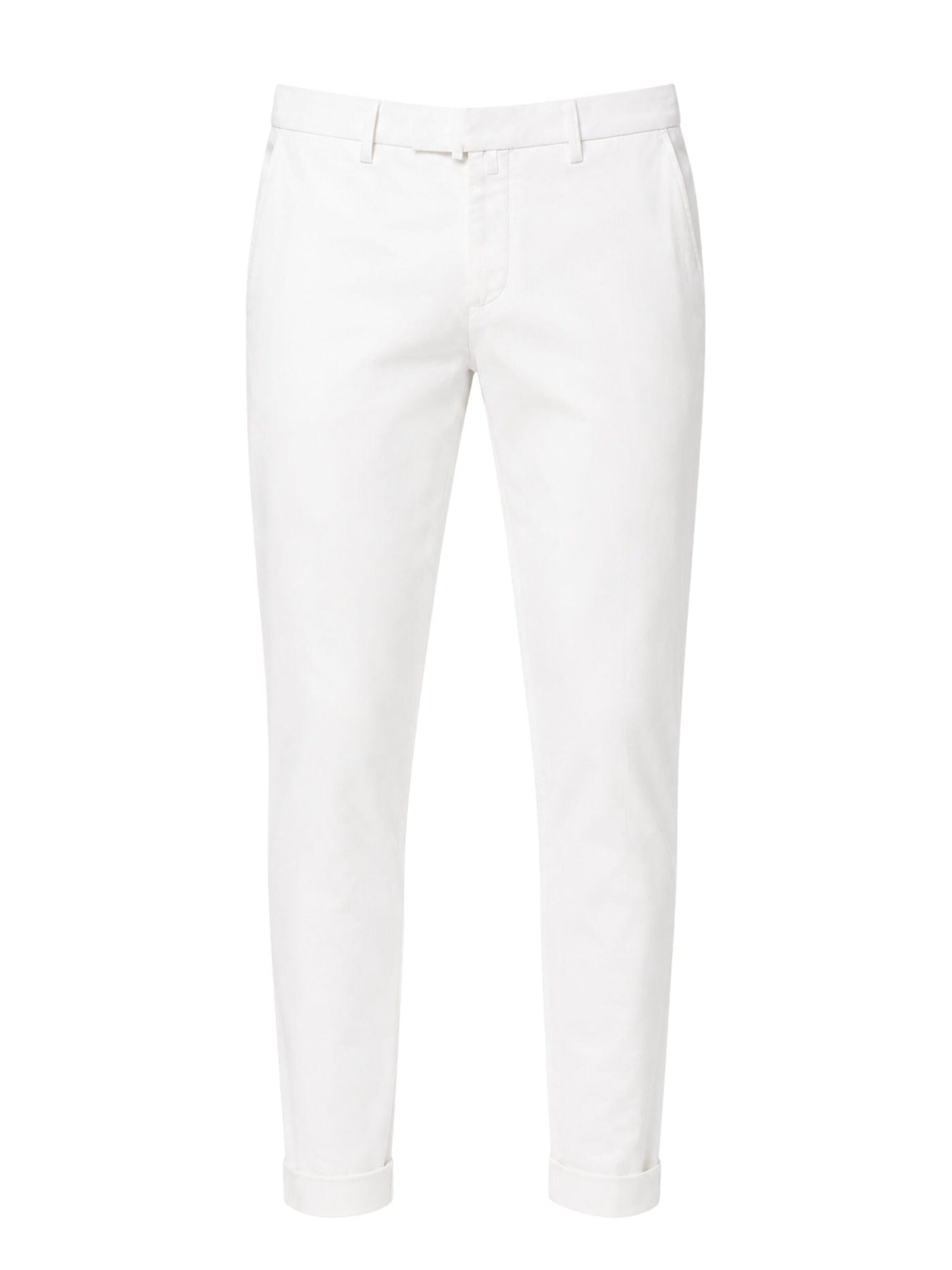 Briglia Baggy Pants 'Tapered Trousers in Stretch Cotton' in White: front