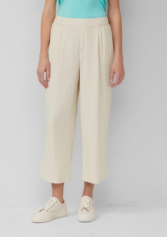 Wide Leg Pantalon à pince s.Oliver en beige