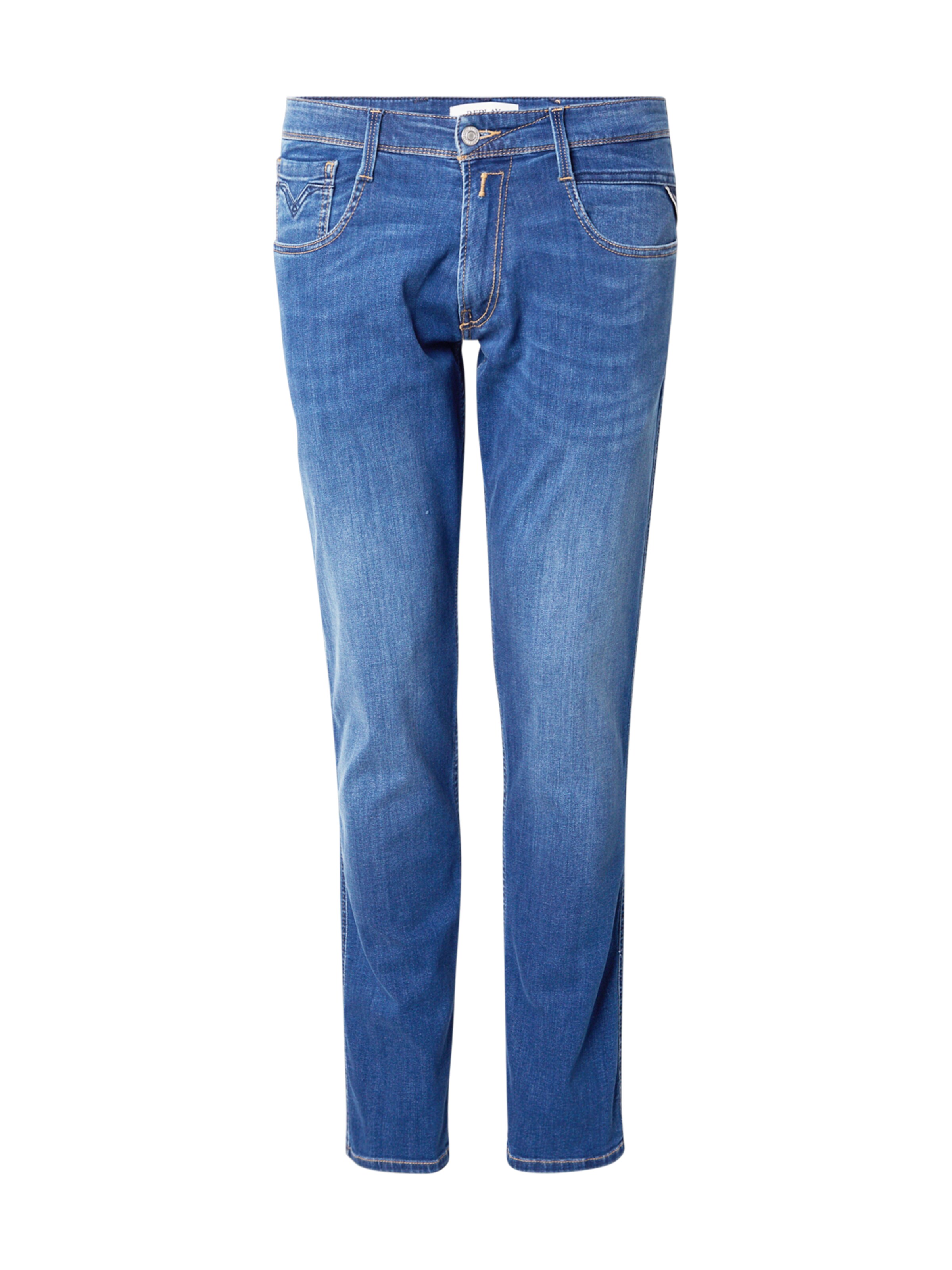Slimfit Jeans 'ANBASS' di REPLAY in blu: frontale
