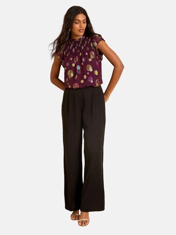 love & roses - Blusa em roxo: frente