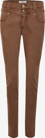 Angels Skinny Jeans in Brown: front