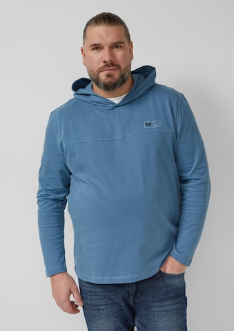 s.Oliver Men Big Sizes Shirt in Blue: front