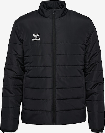 Hummel Sportjas 'ESSENTIAL' in de kleur Zwart / Wit, Productweergave