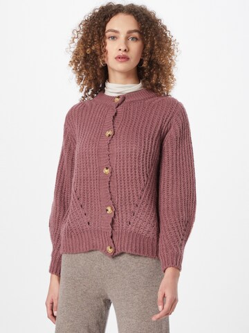 Hailys Knit Cardigan 'Lavina' in Pink: front
