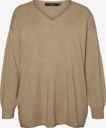 Vero Moda Curve Neulepaita 'VMCGOLD' värissä beige: etupuoli