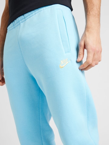 Nike Sportswear - Tapered Calças 'CLUB FLEECE' em azul