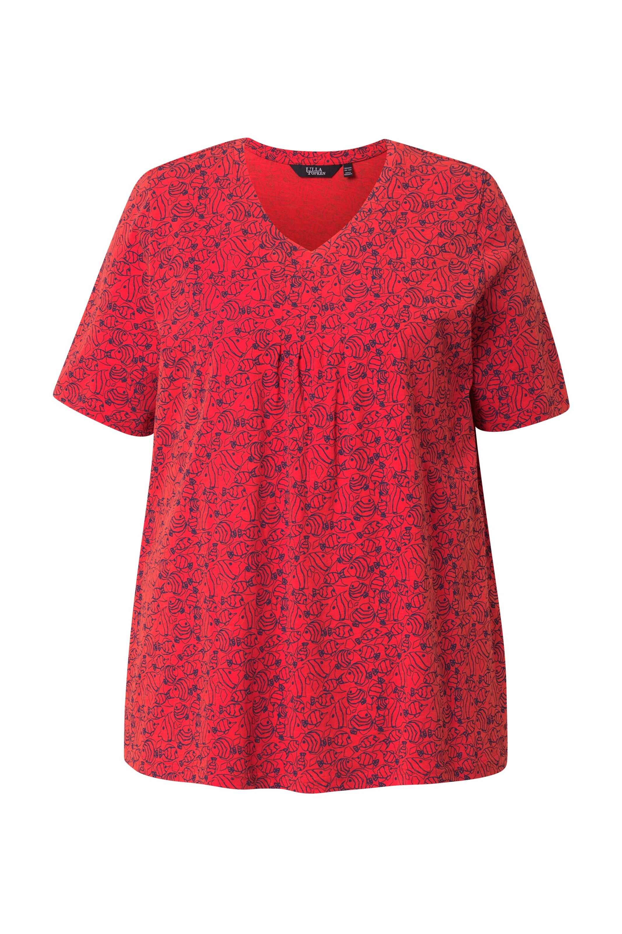 Ulla Popken Shirt in Rood: voorkant
