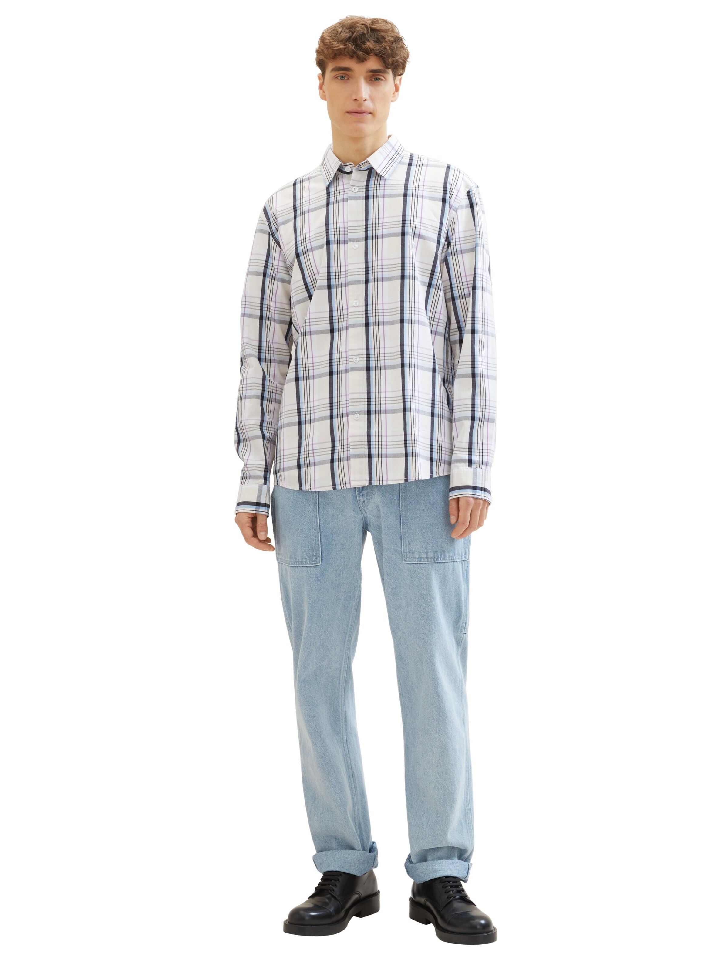 TOM TAILOR DENIM Regular Fit Hemd in Weiß