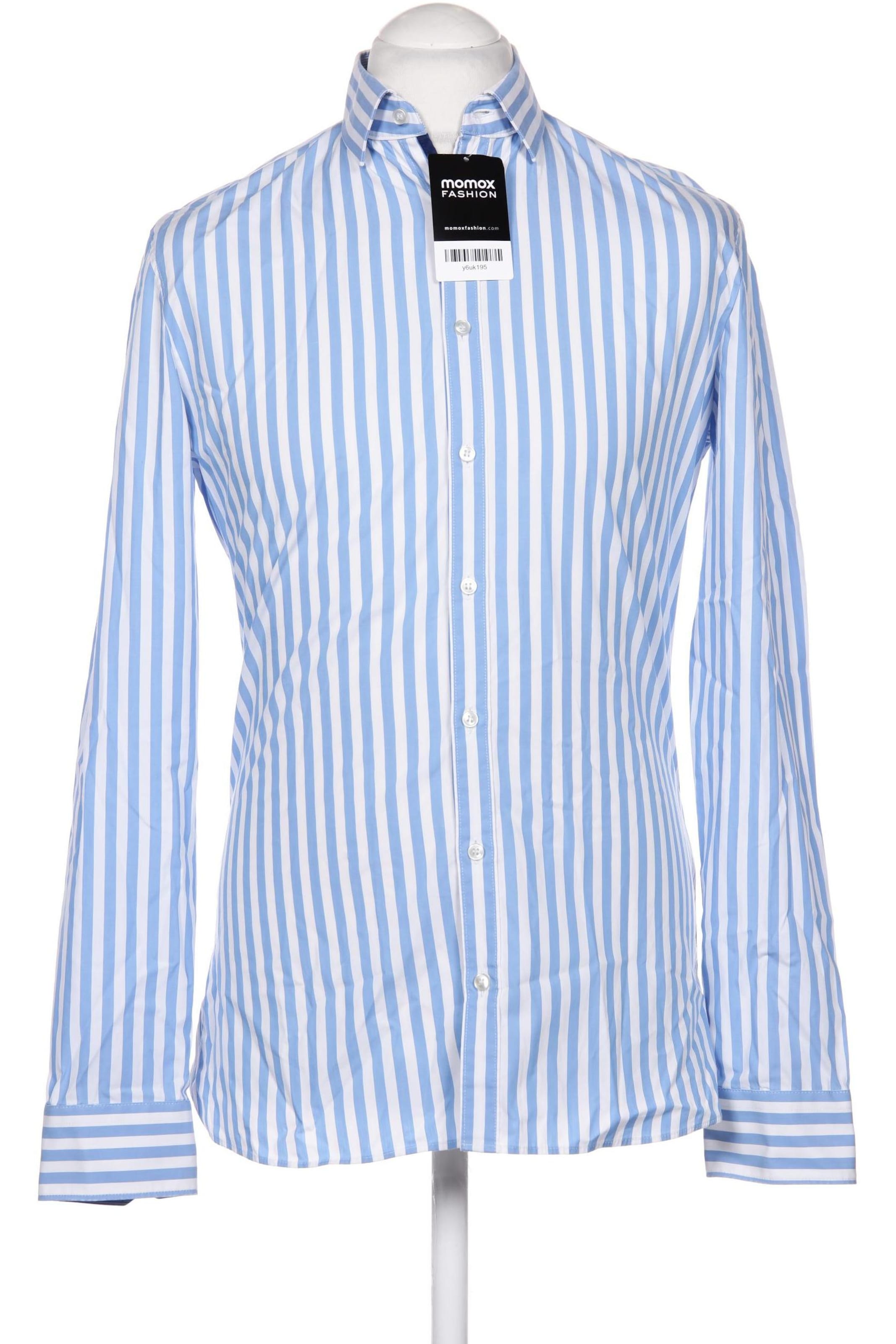 OLYMP Button Up Shirt in M in Blue: front