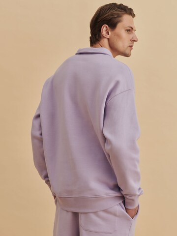 DAN FOX APPAREL Sweatshirt 'Stefan' i lila