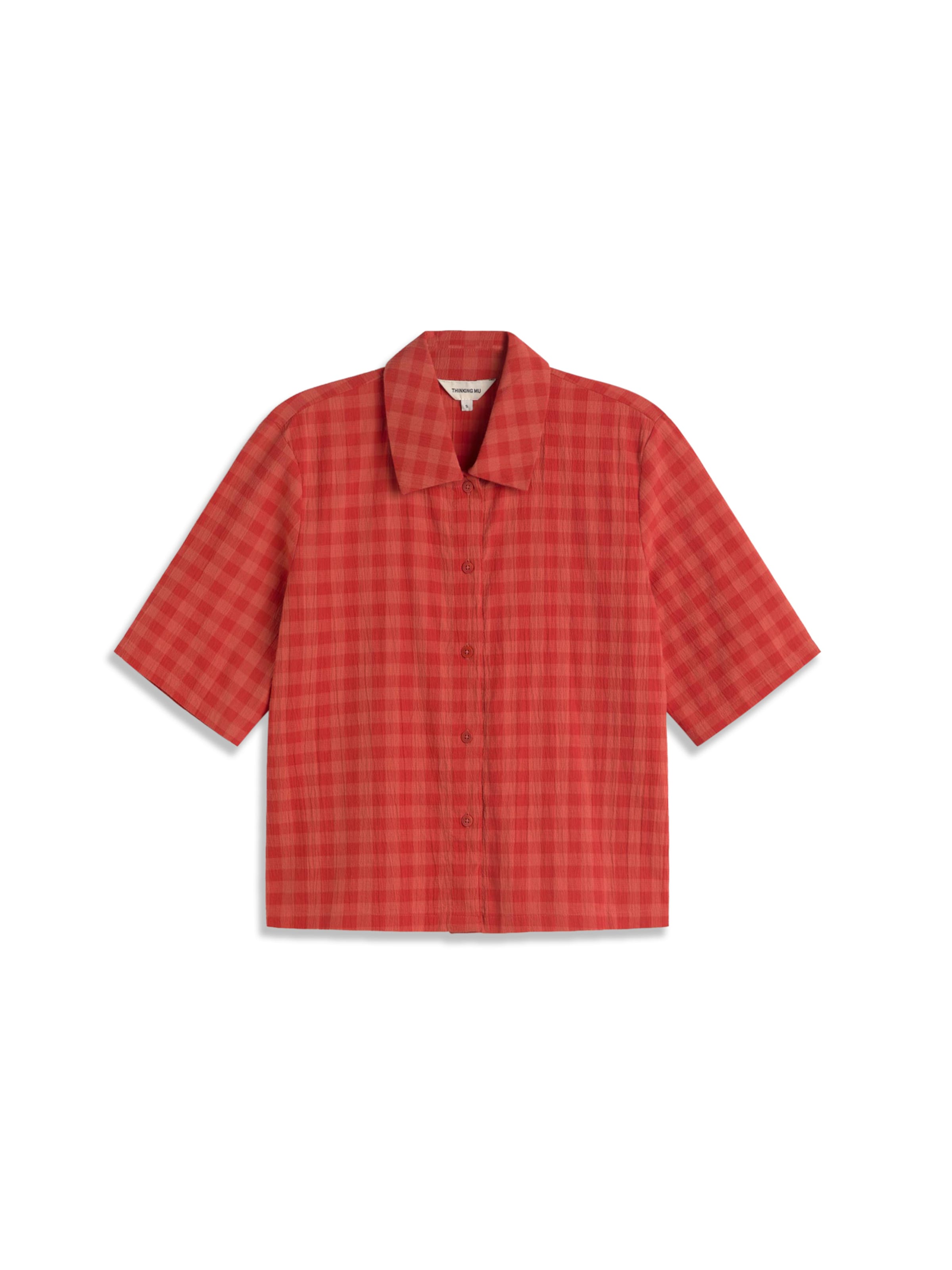 Thinking MU Bluse 'Ane' in Rot: Vorderseite