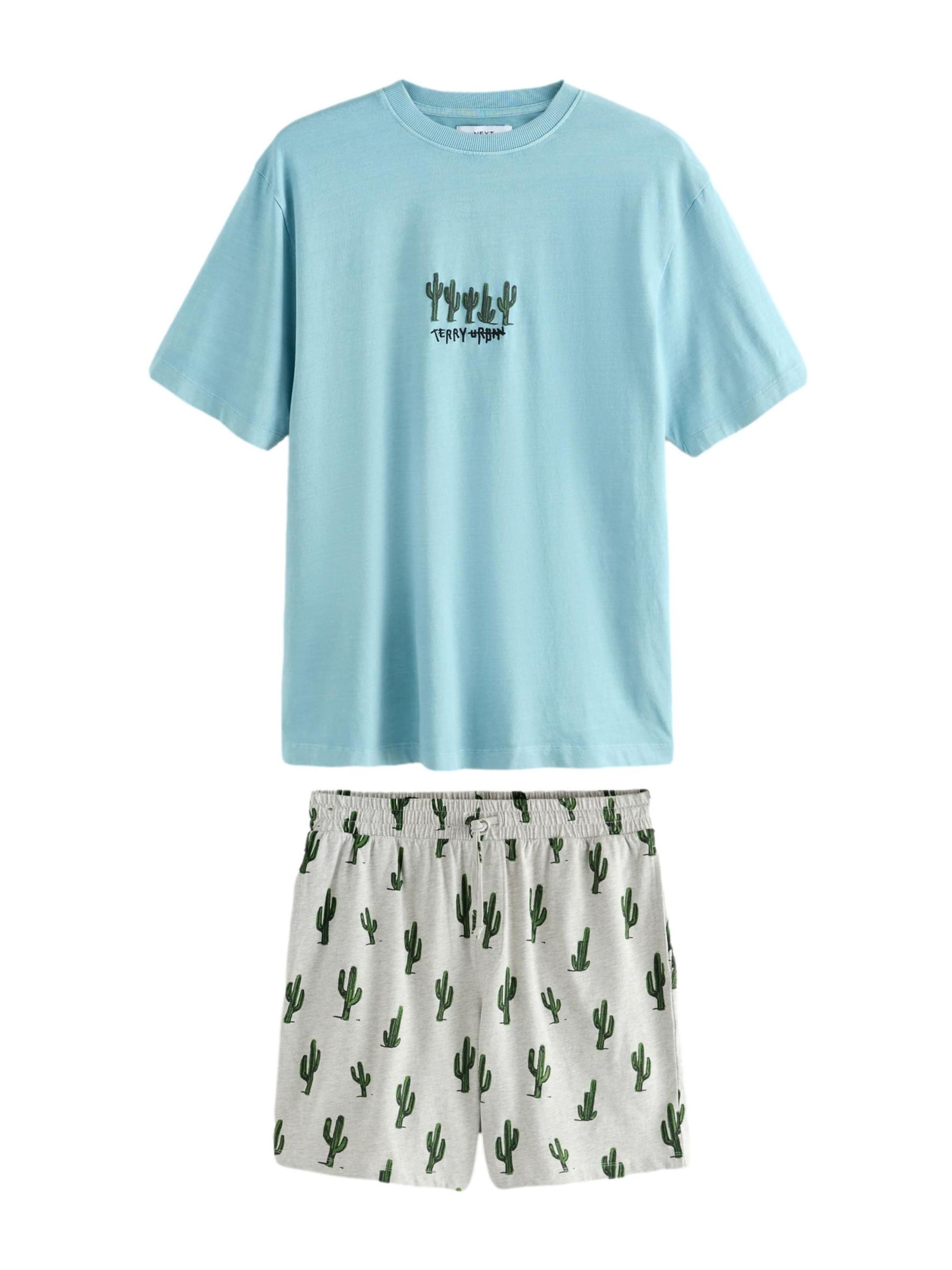 Pyjama court 'Terry Urban' Next en bleu : devant