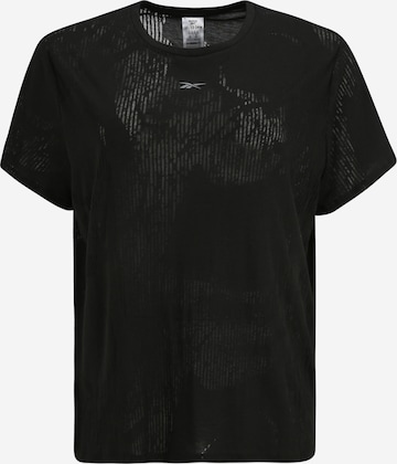 T-shirt fonctionnel Reebok en noir : devant