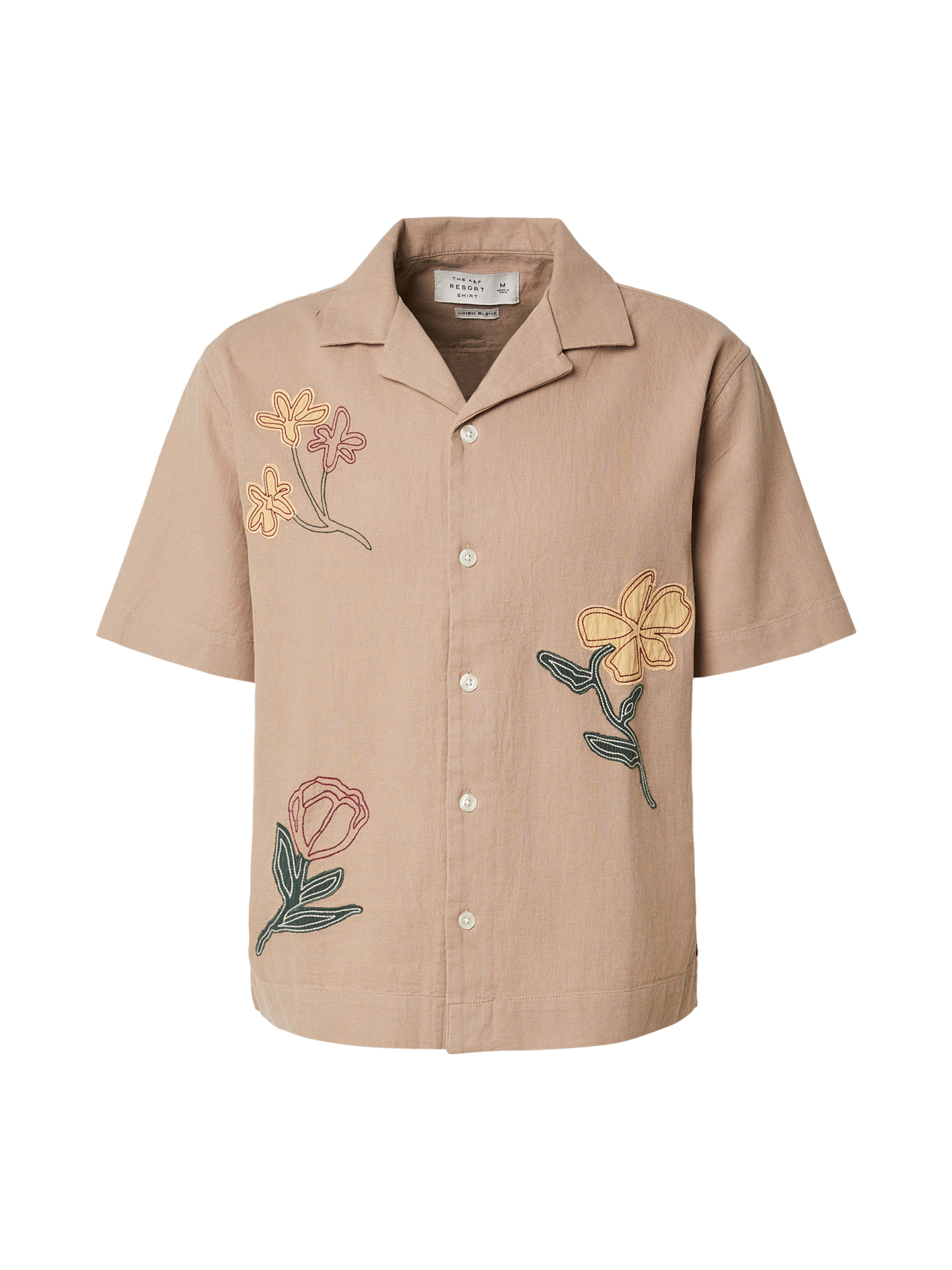 Abercrombie & Fitch Rovný strih Košeľa - Hnedá: predná strana