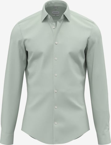 SEIDENSTICKER Слим Деловая рубашка 'Patch3' в Зеленый: спереди