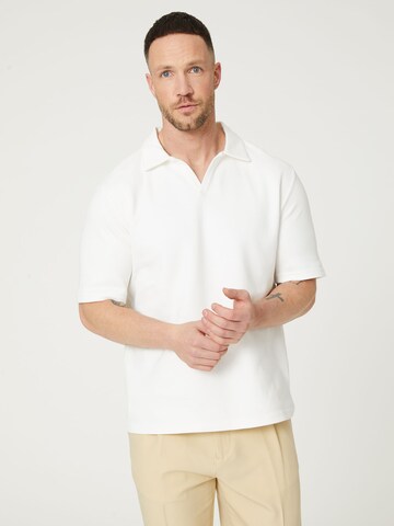 DAN FOX APPAREL Poloshirt 'Curt' in Weiß: predná strana