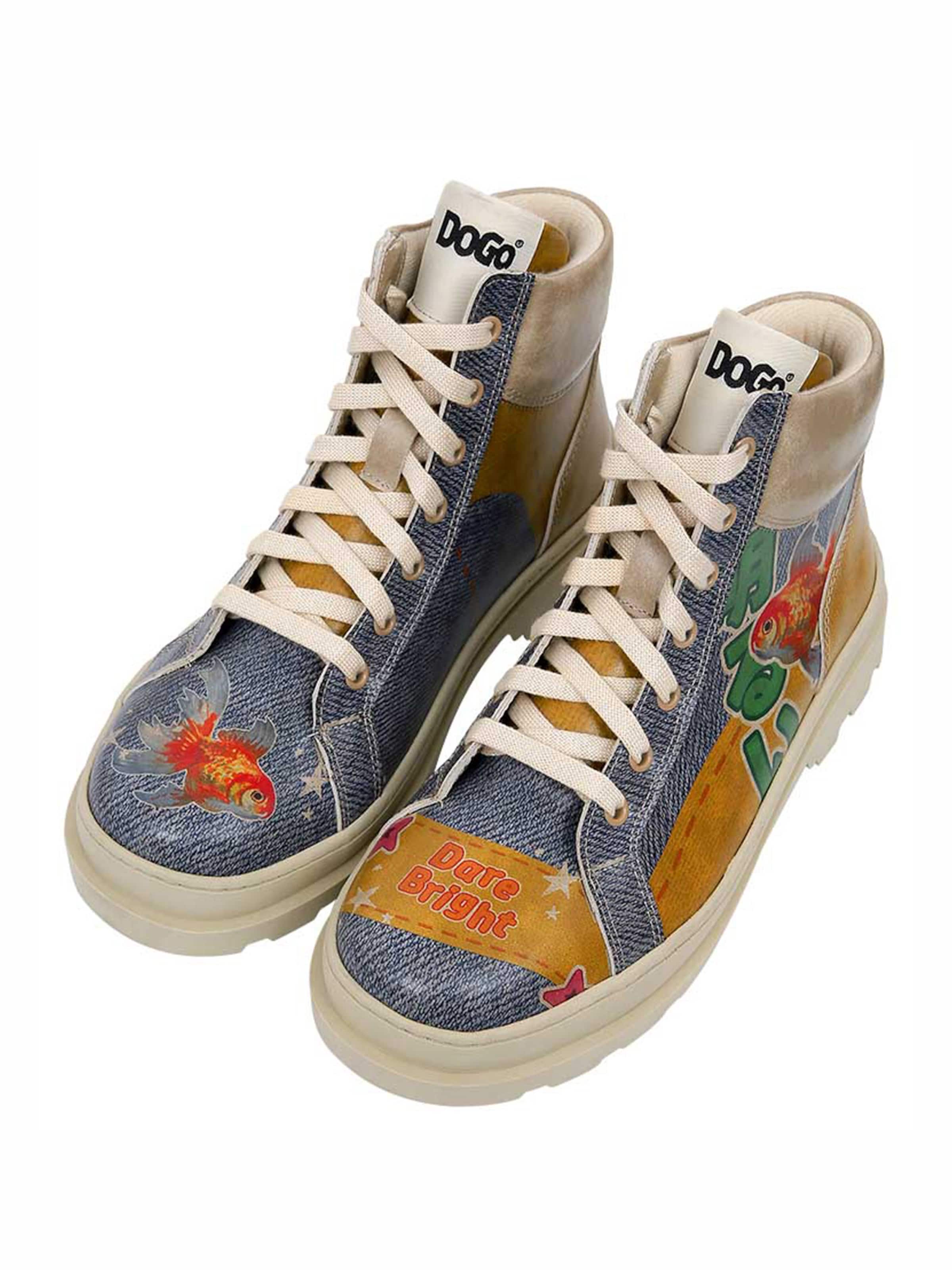 DOGO Lace-Up Boots in Blue