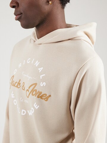 JACK & JONES Sweatshirt 'JWHMILO' in Beige