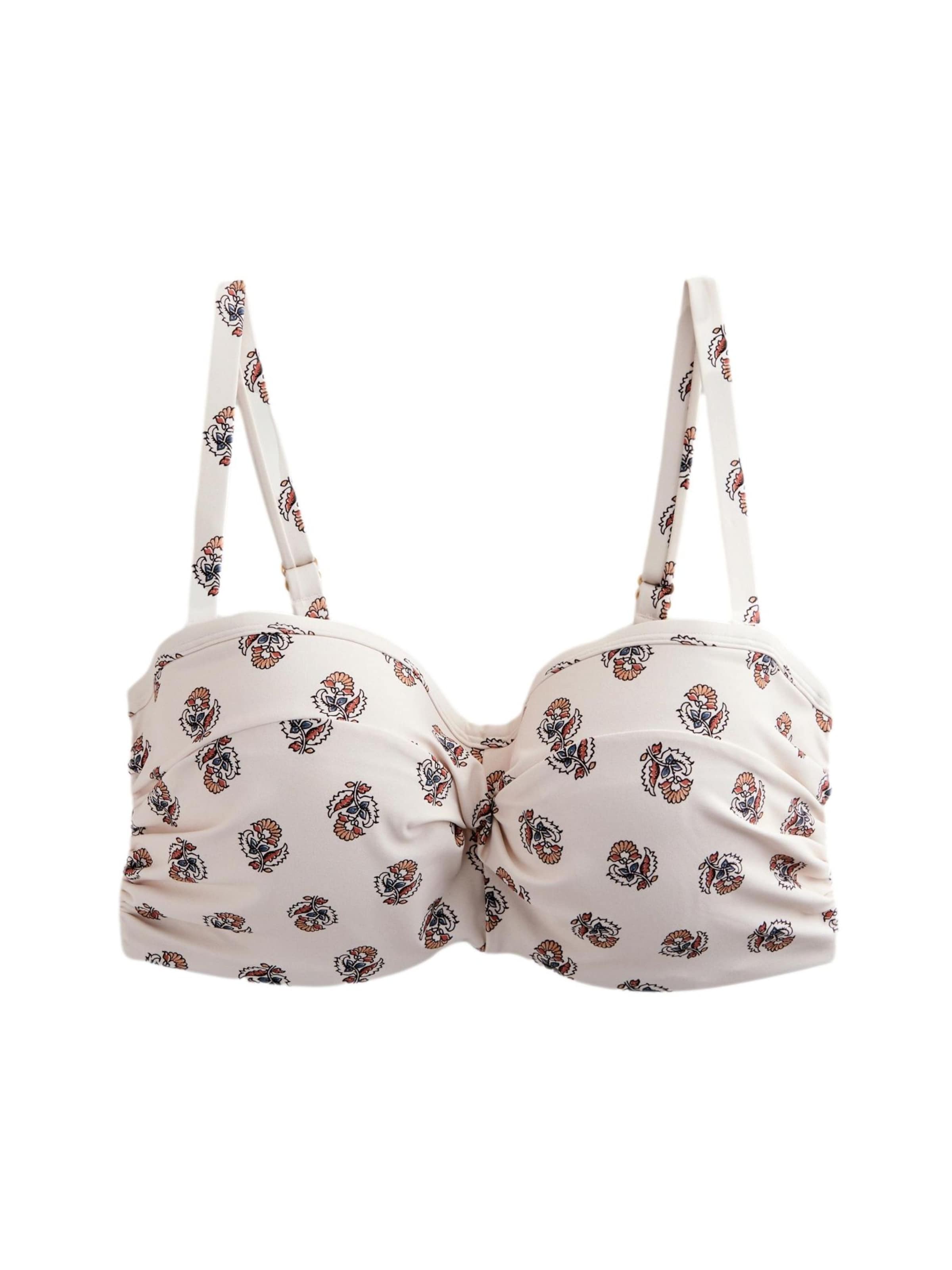 Bandeau Sutien costum de baie de la Next pe bej: față