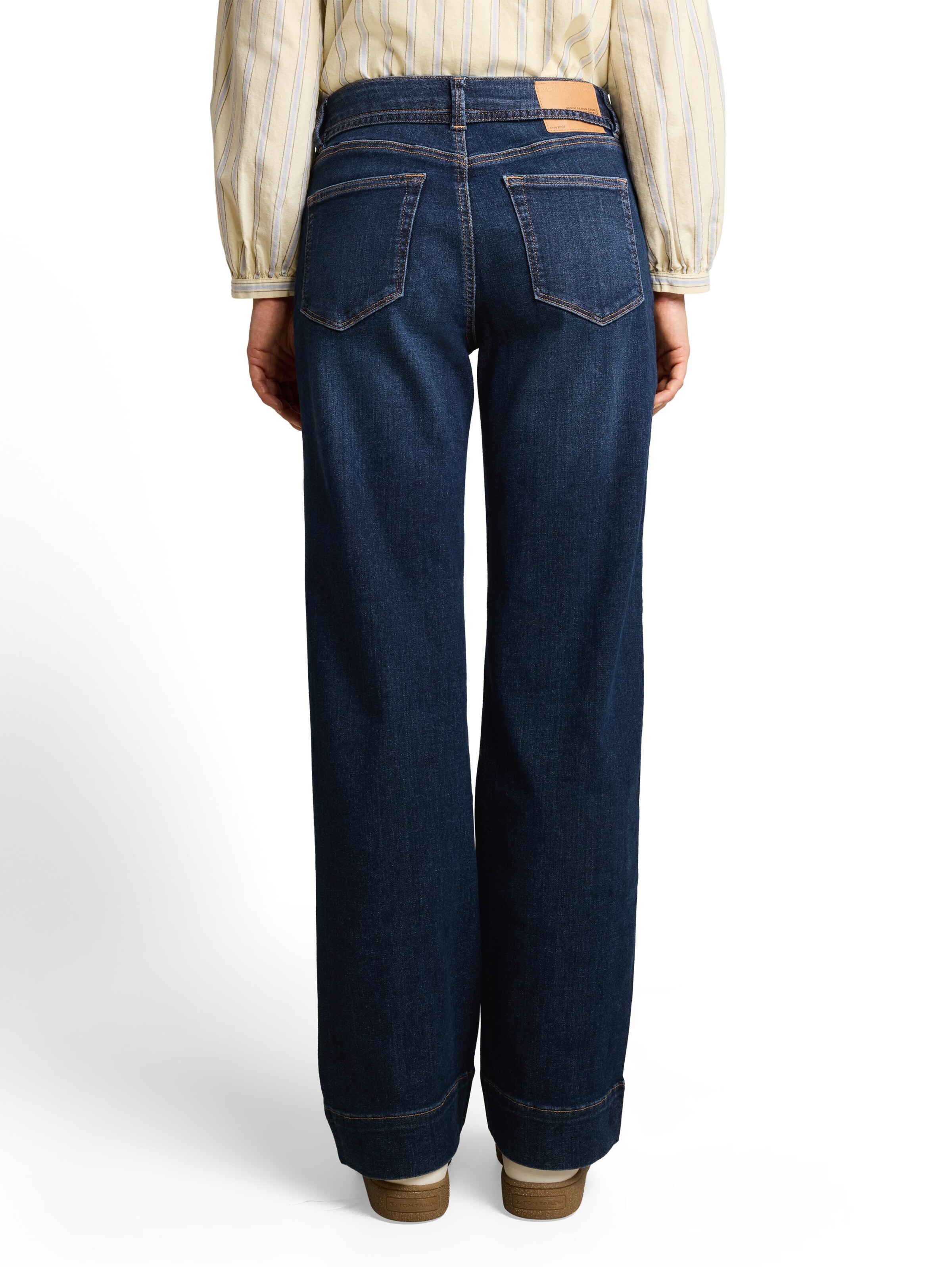 TOM TAILOR DENIMLoosefit Traperice 'TTEMILY WIDE' - plava boja