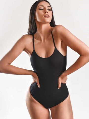 Maxte Bodysuit 'BASIC MAX Body Top Frauen 3er-Pack' in Black
