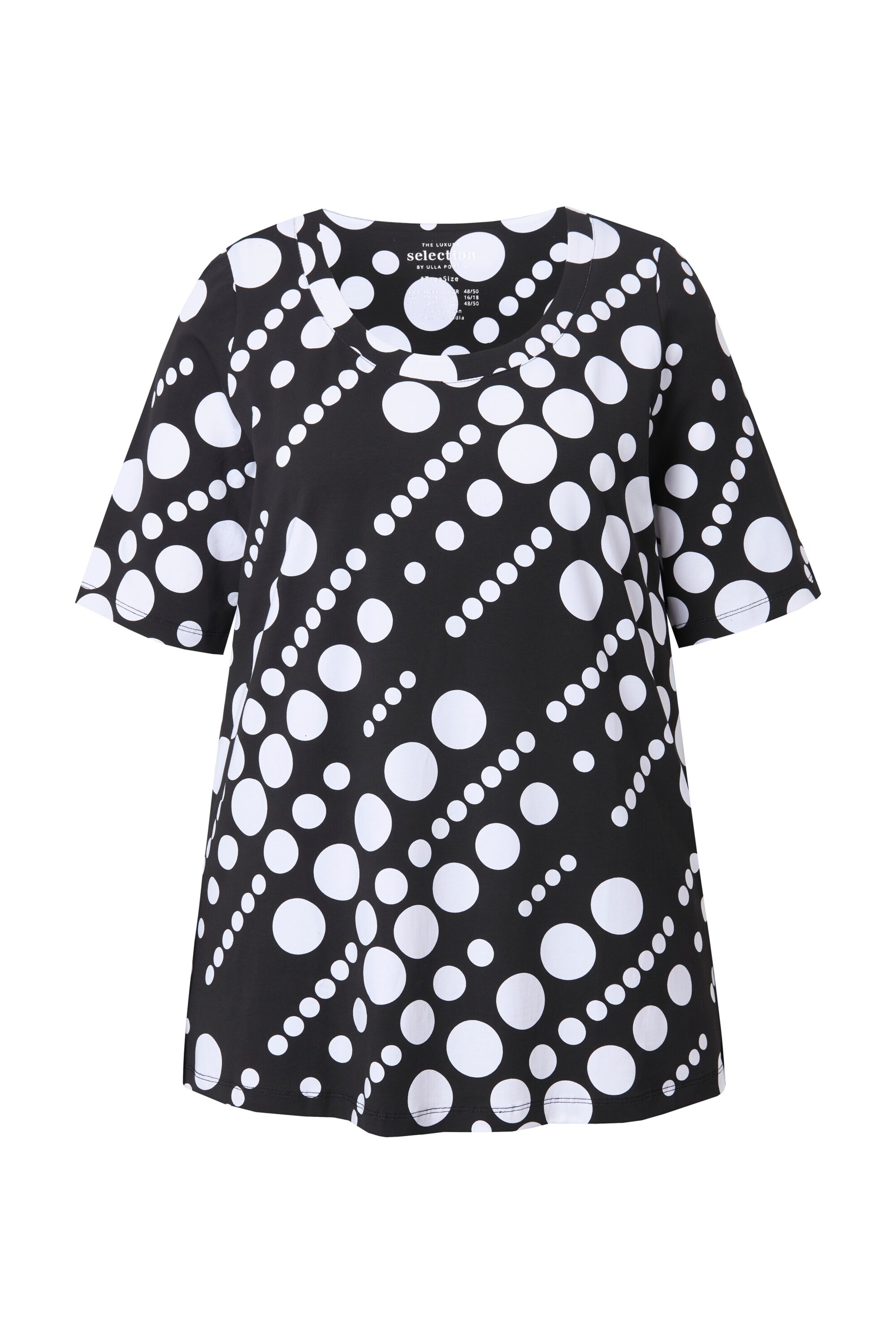 Ulla Popken Shirt in Zwart: voorkant